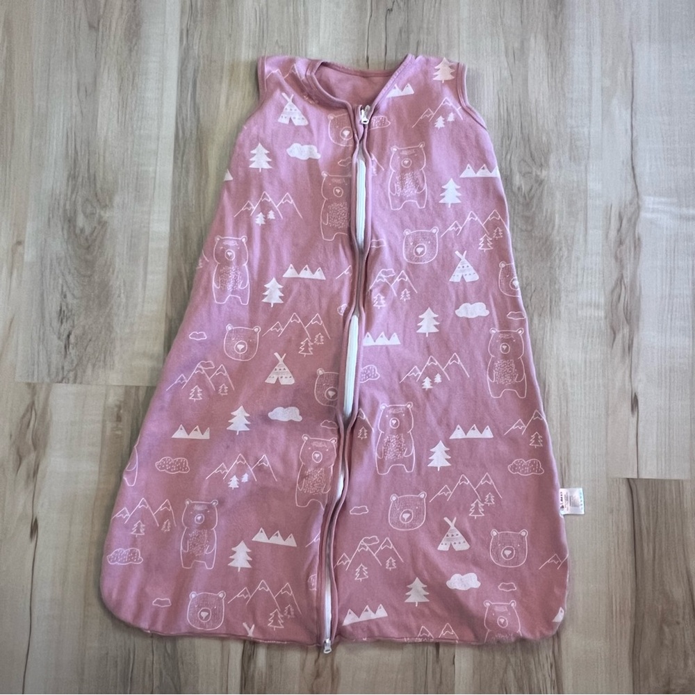 LOOXII Sleeveless Sleep Sack Pink Camping Outdoor Bear Baby Infant 12M-18M